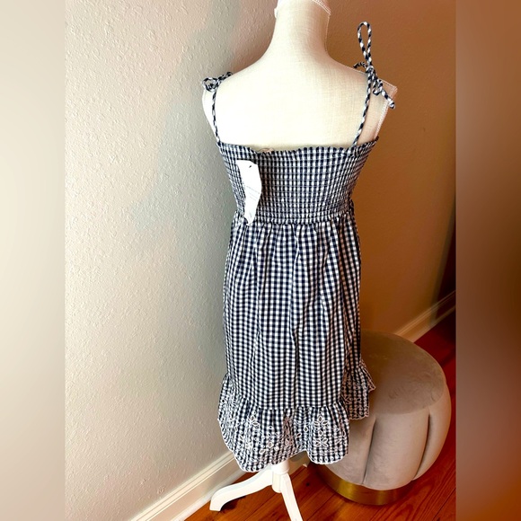 Tory Burch tie shoulder dress with embellishments at bottom. - Picture 2 of 7